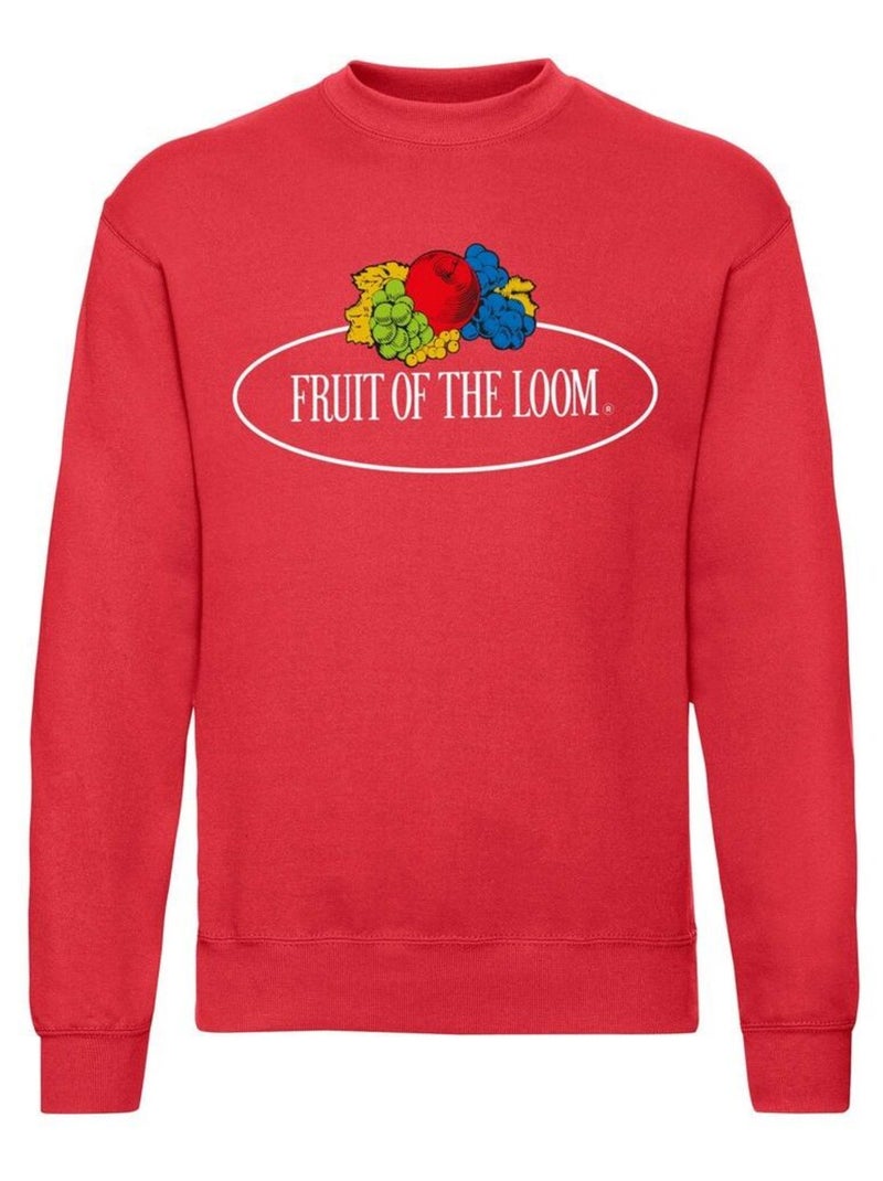 FruÇa of the Loom - Sweat VINTAGE Rouge - Kiabi