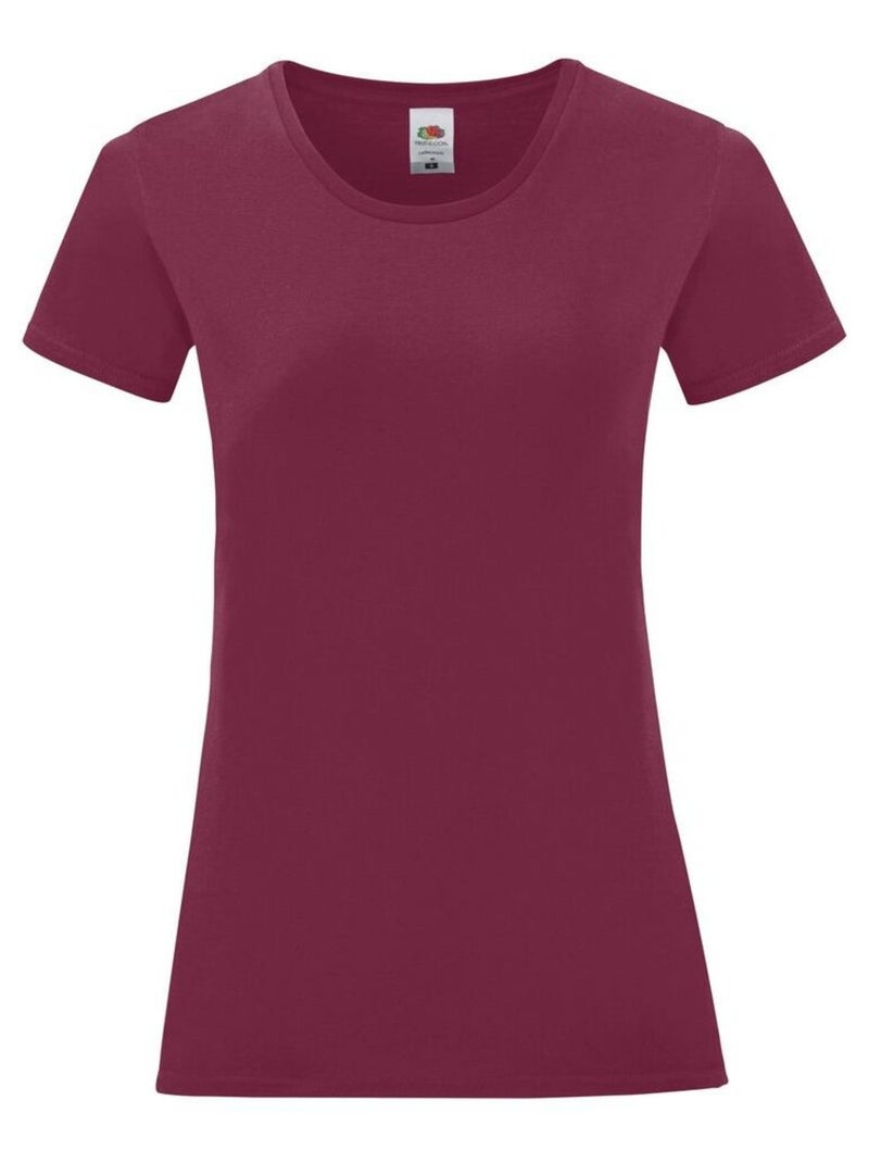 FruÇa of the Loom - T-shirt ICONIC Bordeaux - Kiabi