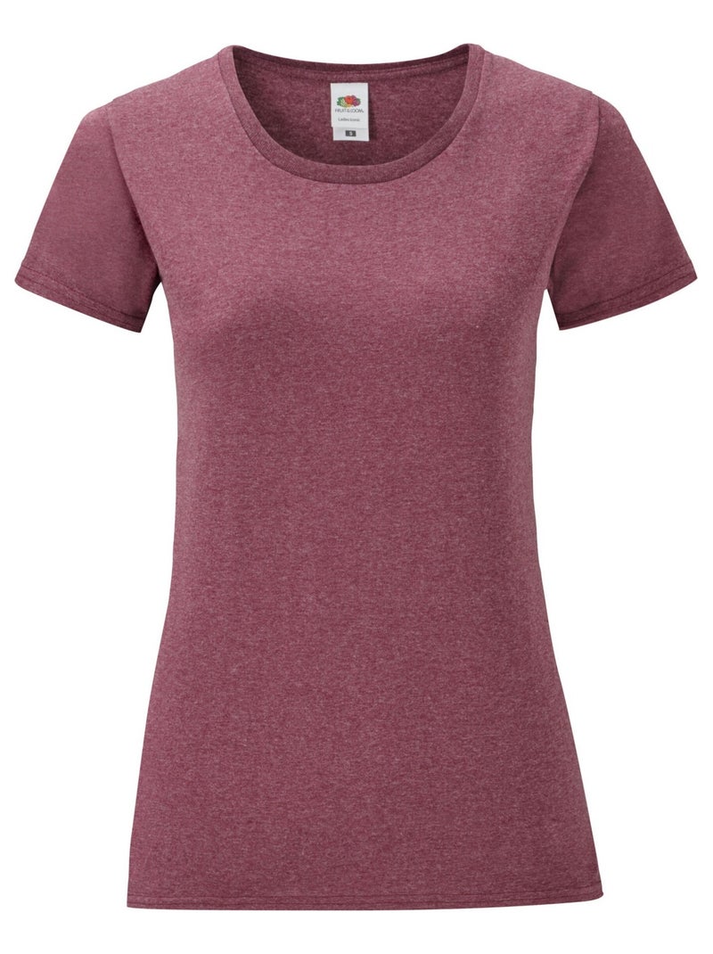 FruÇa of the Loom - T-shirt ICONIC Bordeaux - Kiabi