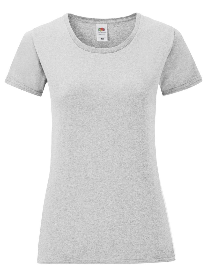 FruÇa of the Loom - T-shirt ICONIC Gris chiné - Kiabi