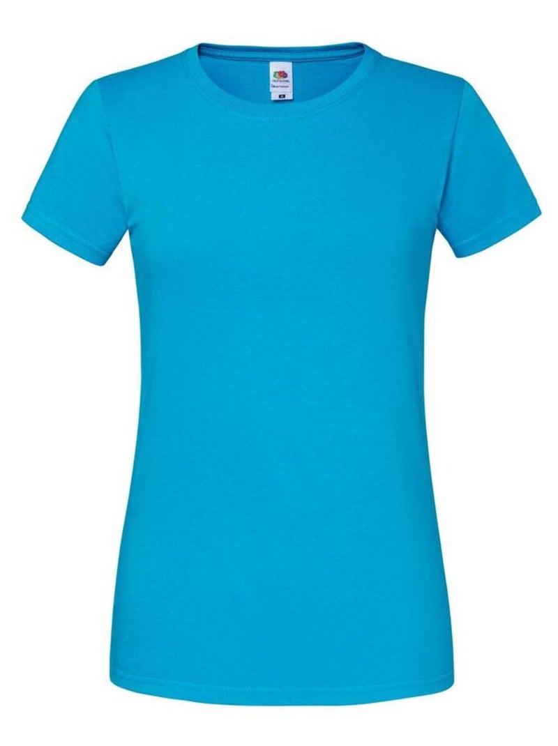 FruÇa of the Loom - T-shirt ICONIC PREMIUM Bleu azur - Kiabi