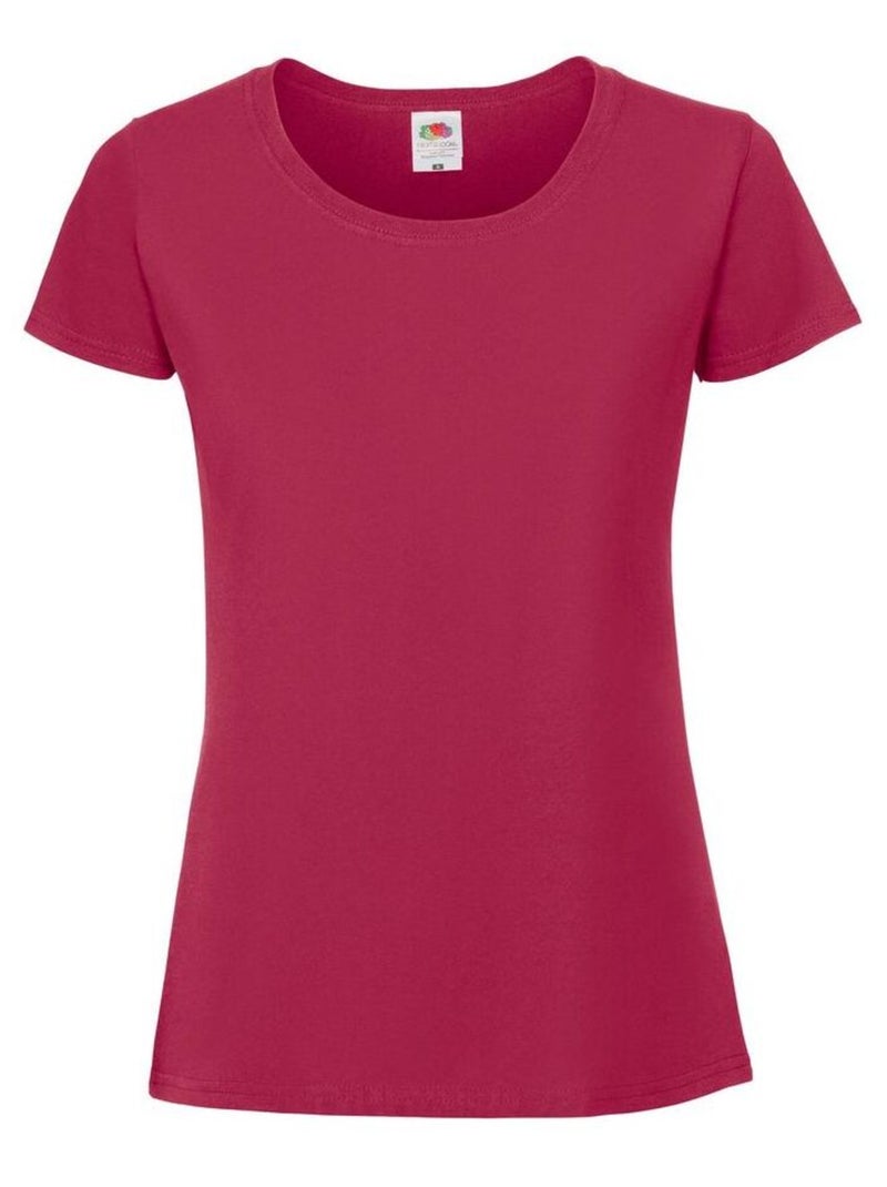 FruÇa of the Loom - T-shirt ICONIC PREMIUM Rouge bordeaux - Kiabi
