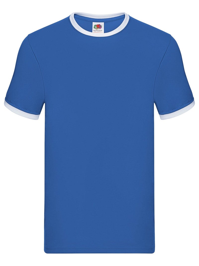 FruÇa of the Loom - T-shirt RINGER Bleu roi - Kiabi