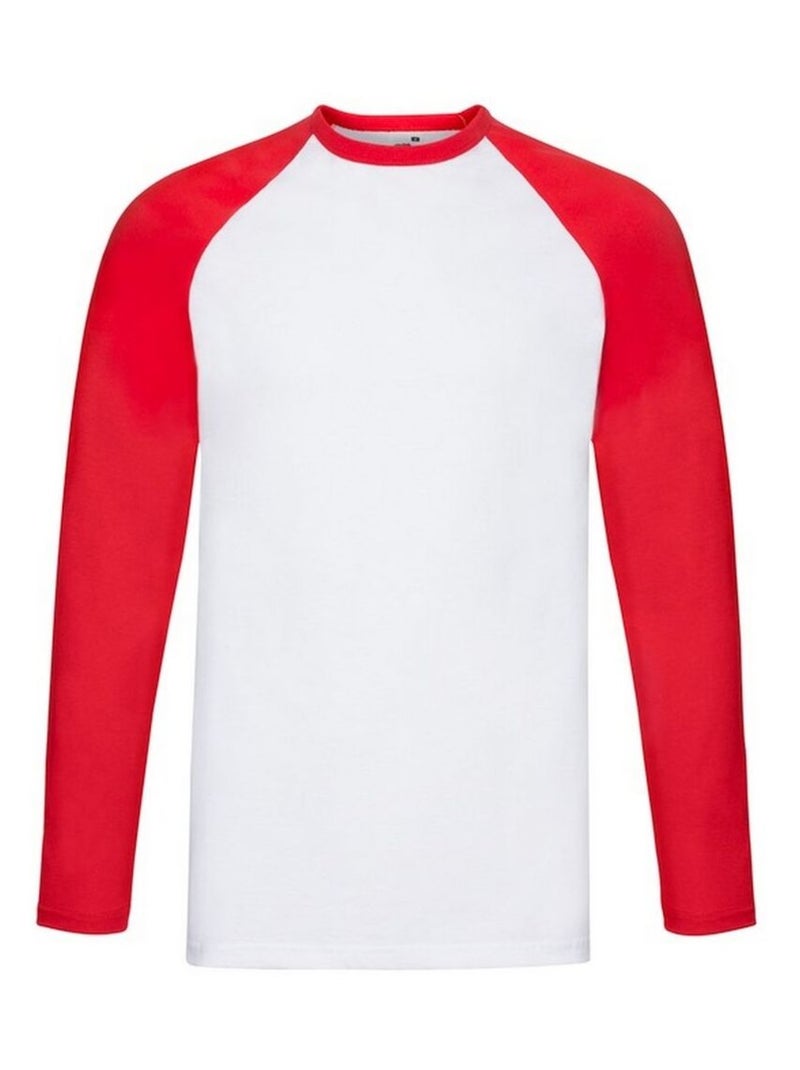 FruÇa of the Loom - T-shirt VALUEWEIGHT Blanc Rouge - Kiabi