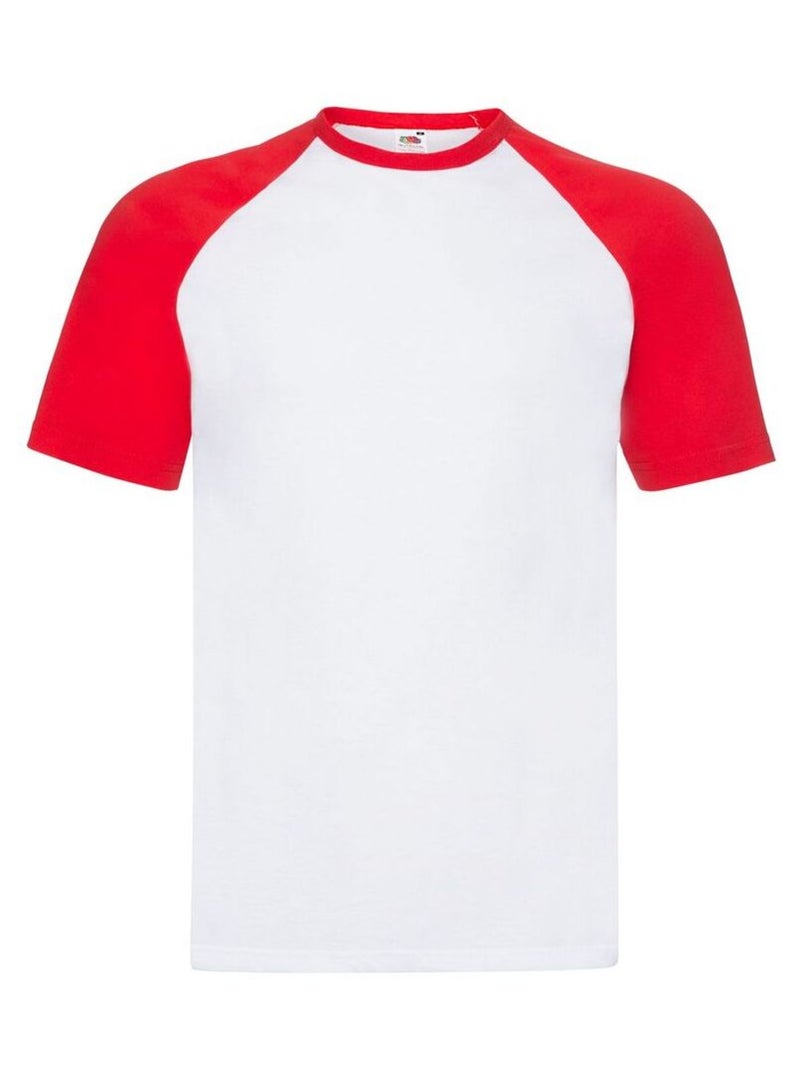 FruÇa of the Loom - T-shirt VALUEWEIGHT Blanc Rouge - Kiabi