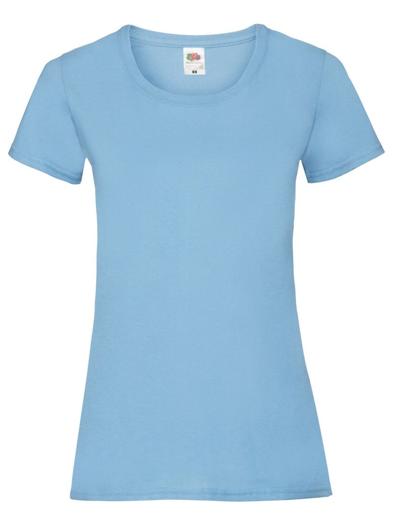 FruÇa of the Loom - T-shirt VALUEWEIGHT Bleu ciel - Kiabi