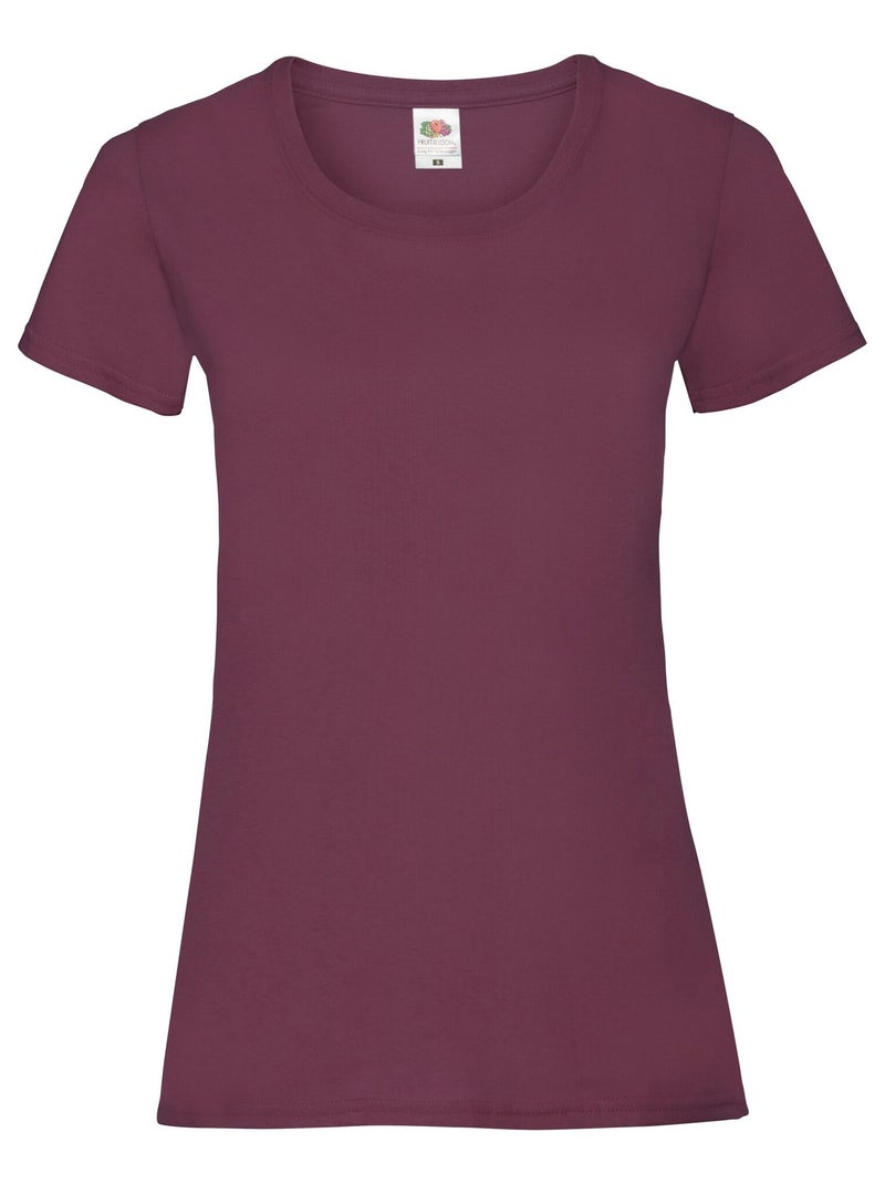 FruÇa of the Loom - T-shirt VALUEWEIGHT Bordeaux - Kiabi
