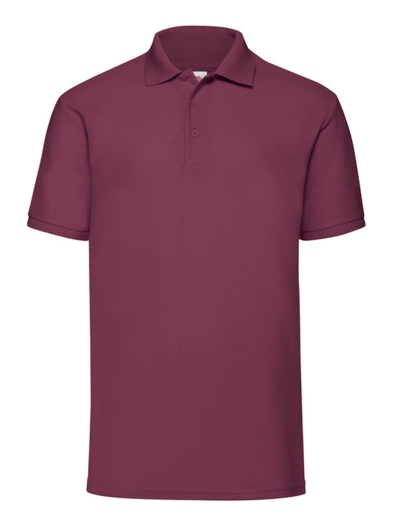 Fruit of the Loom - Polo 65/35 Rouge bordeaux - Kiabi