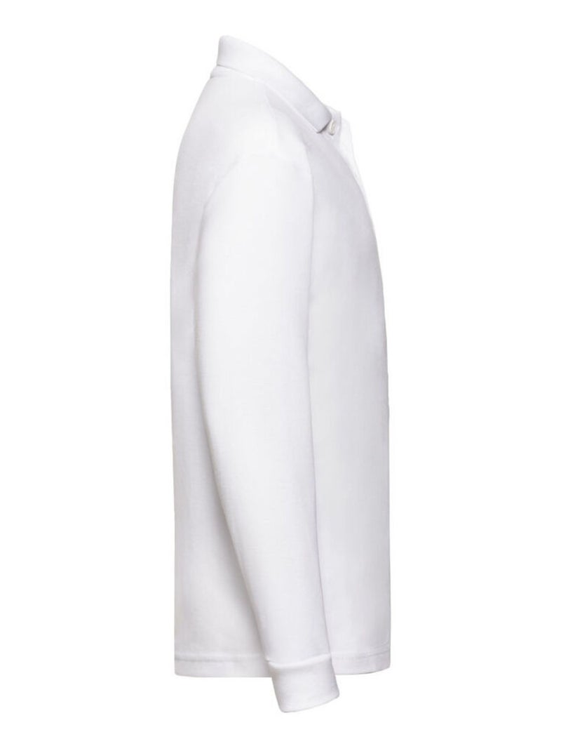 Fruit of the Loom - Polo manches longues Blanc - Kiabi