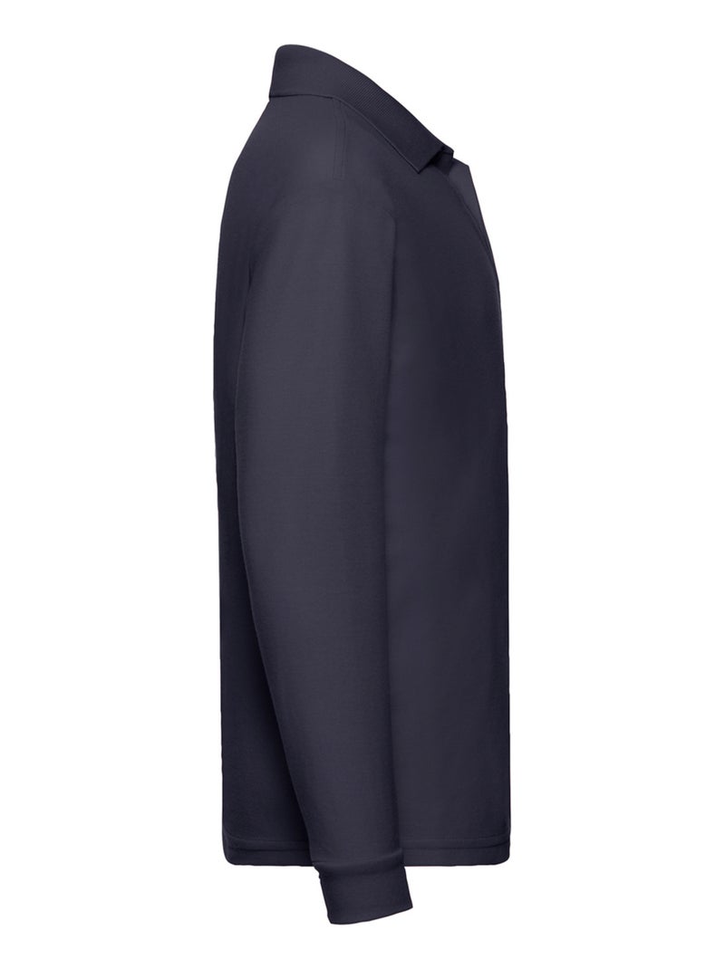 Fruit of the Loom - Polo manches longues Bleu nuit - Kiabi