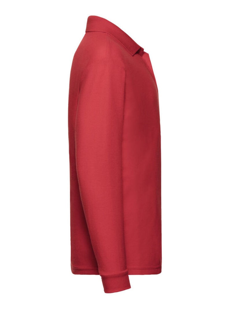 Fruit of the Loom - Polo manches longues Rouge - Kiabi