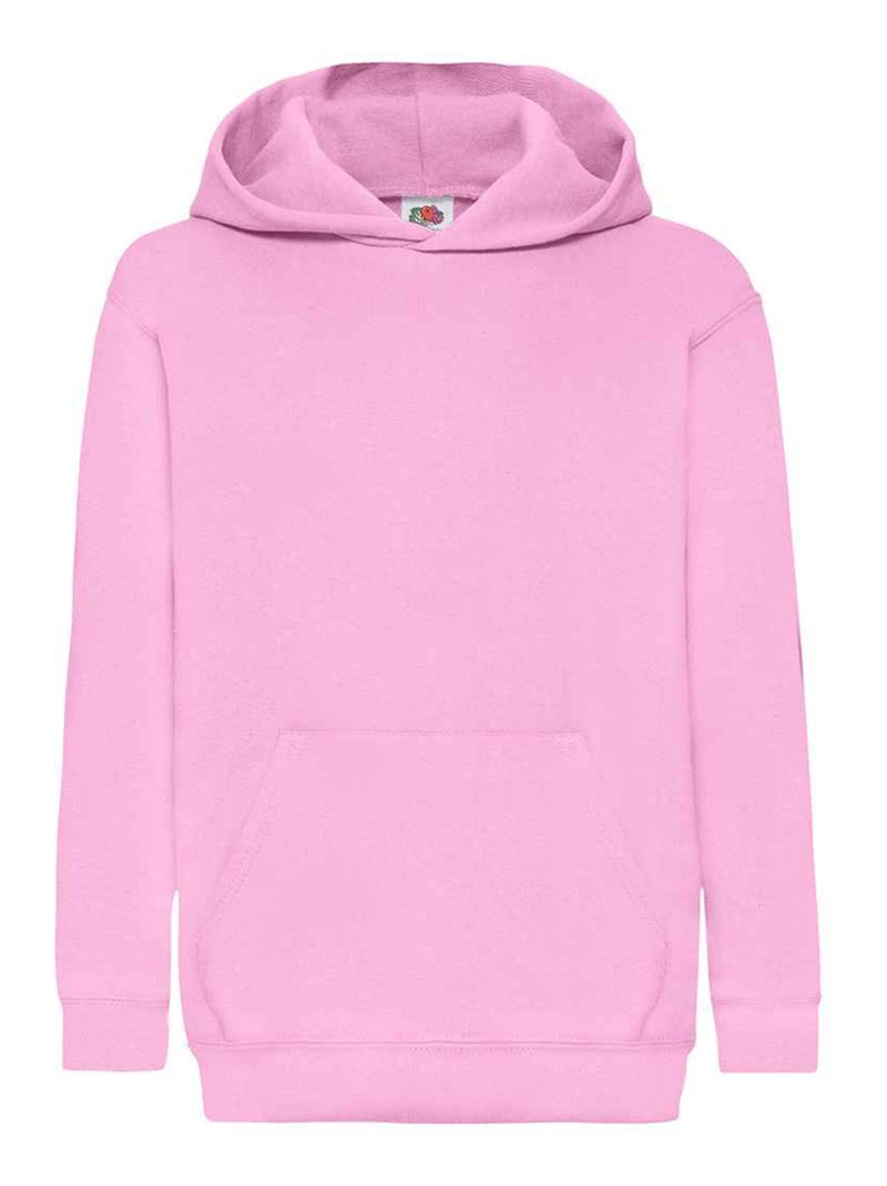 Fruit of the Loom - Sweat à capuche CLASSIC Rose clair - Kiabi