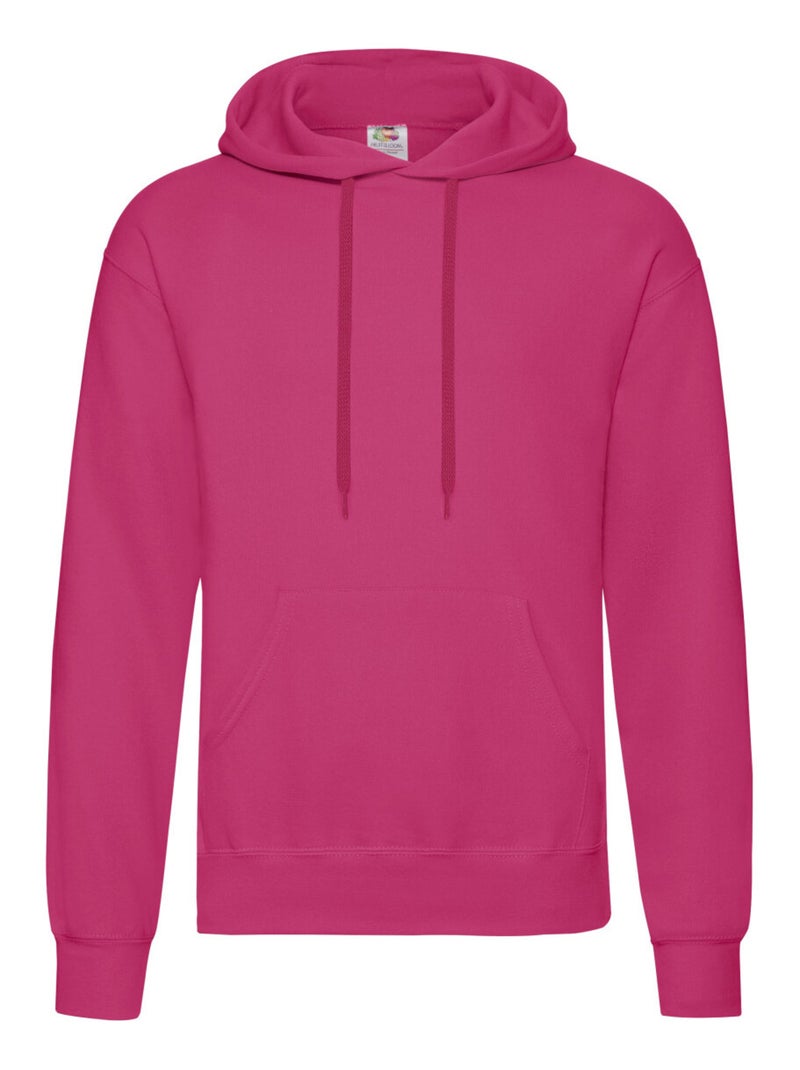 Fruit of the Loom - Sweat à capuche CLASSIC Rose fushia - Kiabi