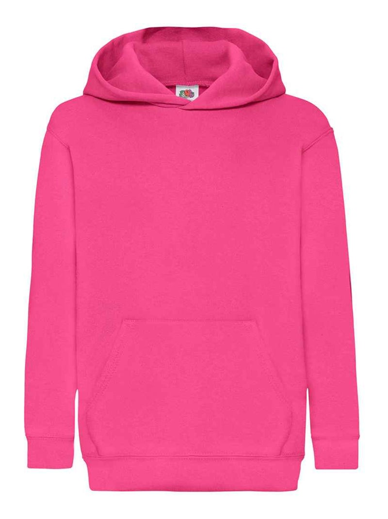 Fruit of the Loom - Sweat à capuche CLASSIC Rose fushia - Kiabi