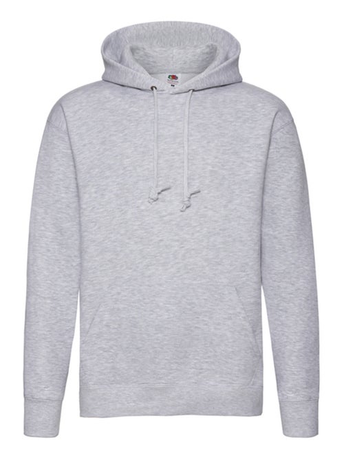 Fruit of the Loom - Sweat à capuche motif/style chiné PREMIUM - Kiabi