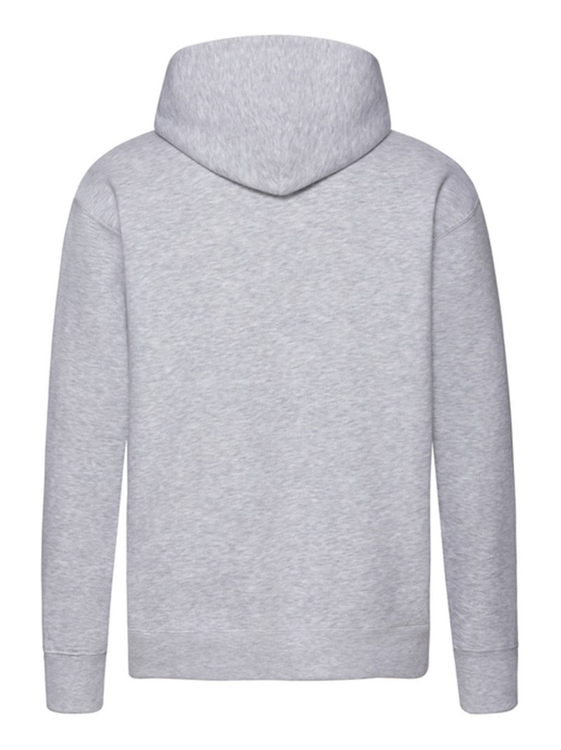 Fruit of the Loom - Sweat à capuche motif/style chiné PREMIUM Gris chiné - Kiabi