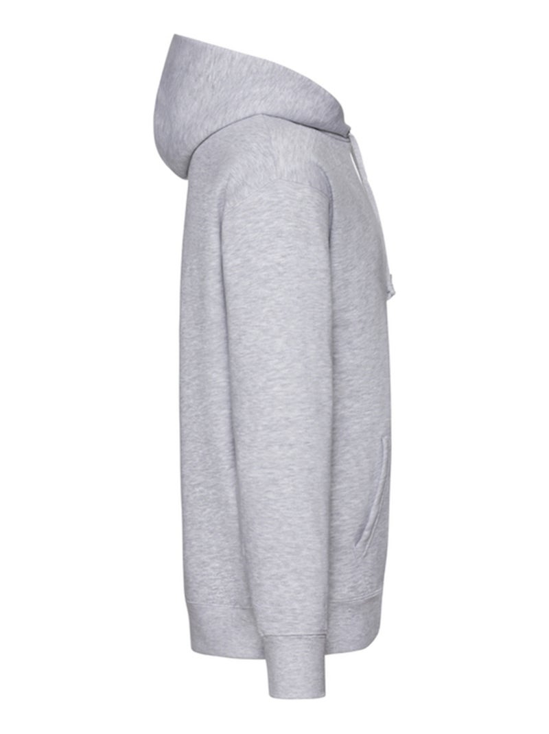 Fruit of the Loom - Sweat à capuche motif/style chiné PREMIUM Gris chiné - Kiabi