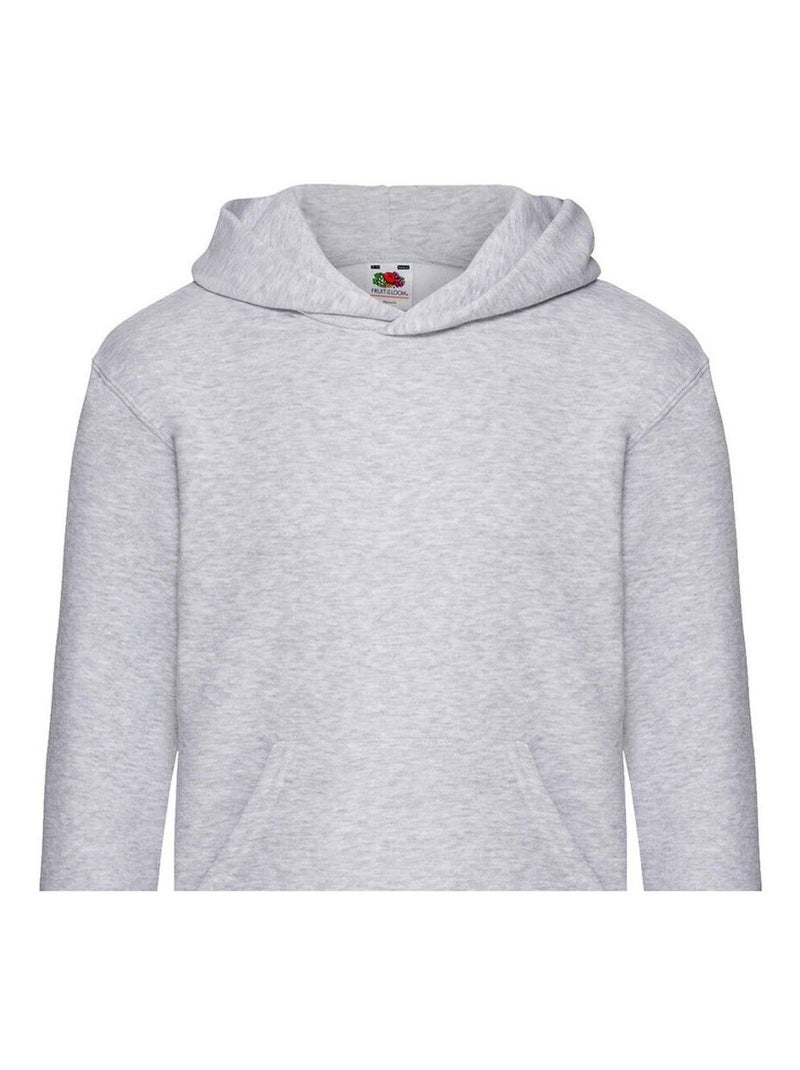 Fruit of the Loom - Sweat à capuche PREMIUM Gris chiné - Kiabi