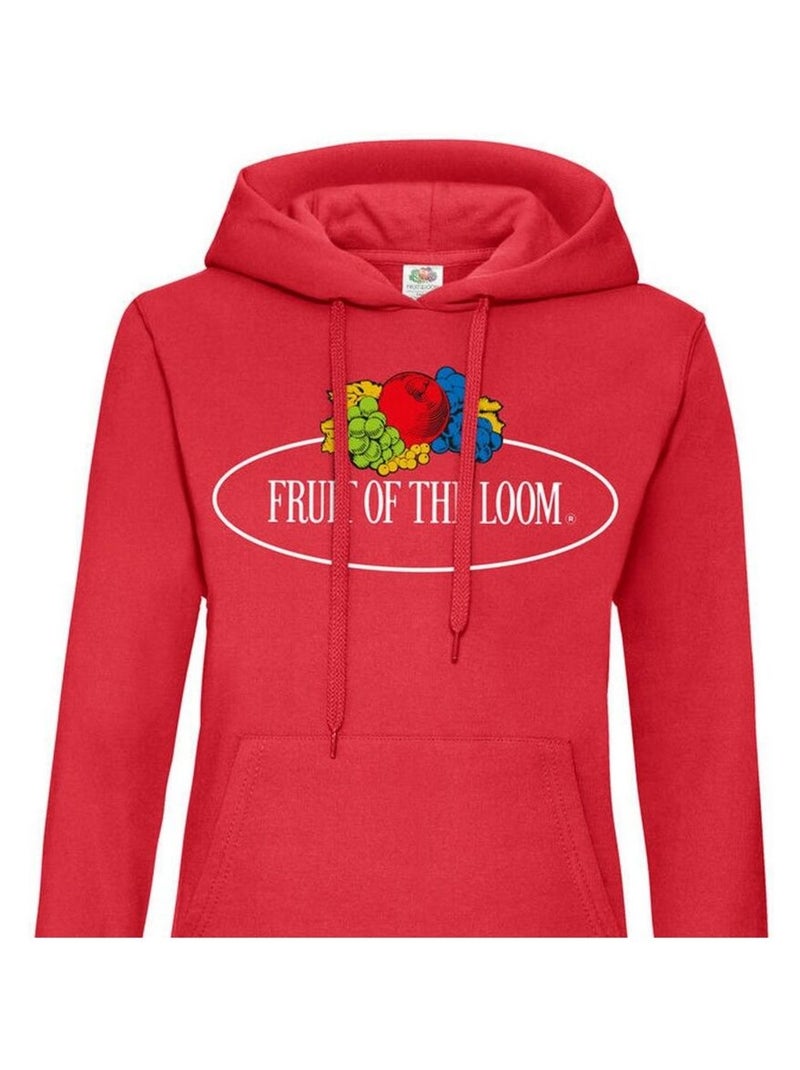 Fruit of the Loom - Sweat à capuche VINTAGE Rouge - Kiabi