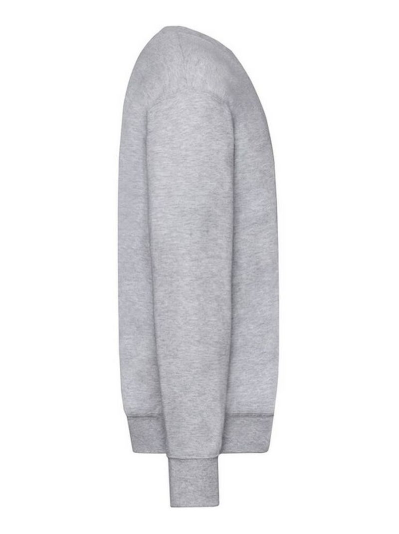 Fruit of the Loom - Sweat à manches cousues Gris chiné - Kiabi