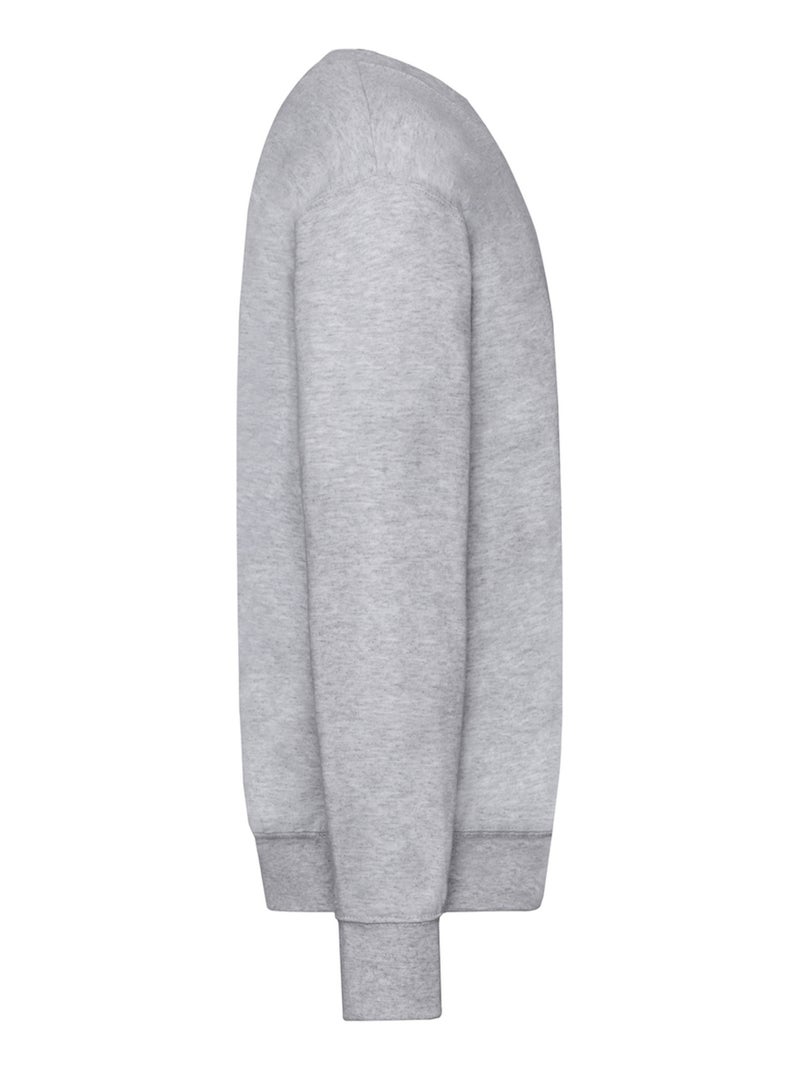 Fruit of the Loom - Sweat manches cousues Gris chiné - Kiabi