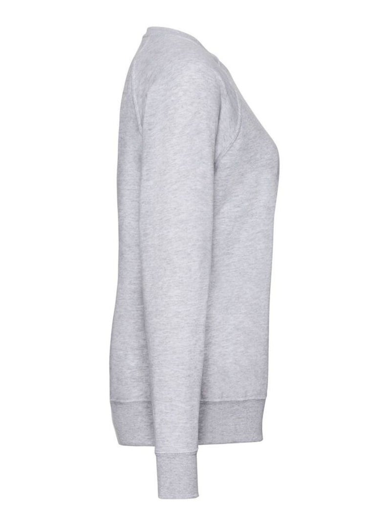 Fruit of the Loom - Sweat manches raglan Gris chiné - Kiabi