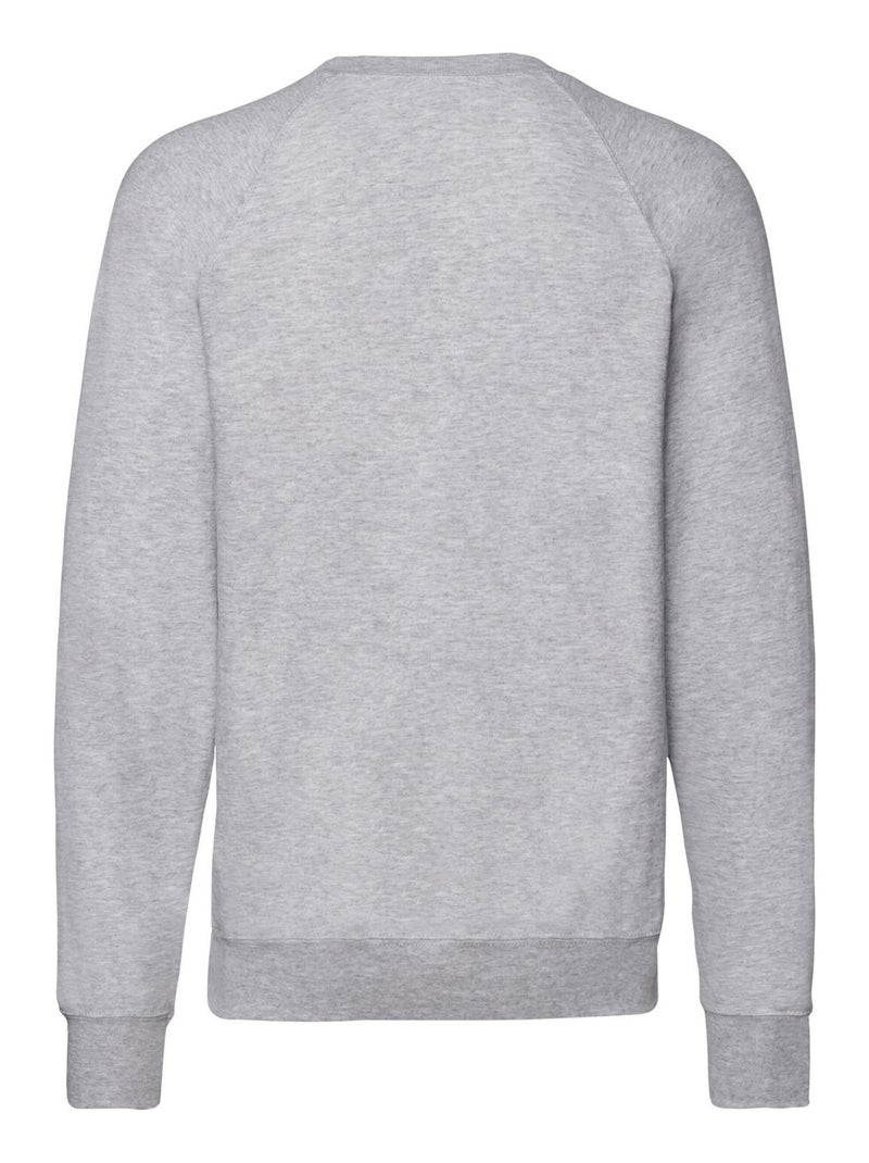 Fruit of the Loom - Sweat manches raglan Gris chiné - Kiabi