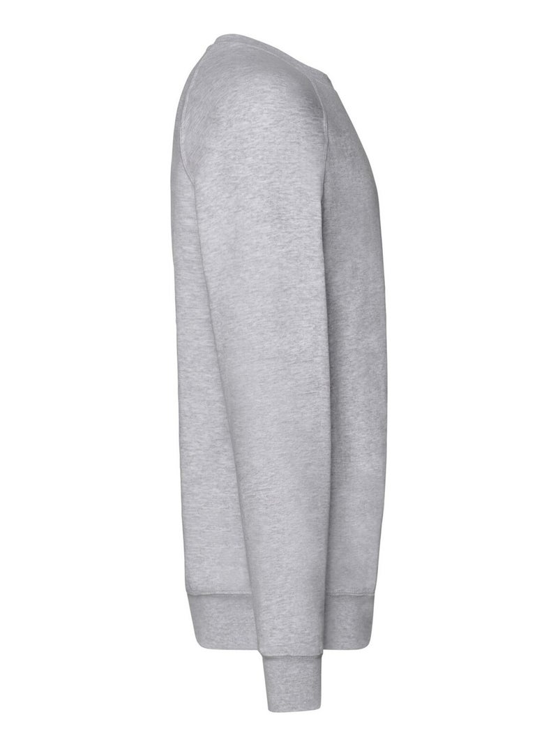 Fruit of the Loom - Sweat manches raglan Gris chiné - Kiabi