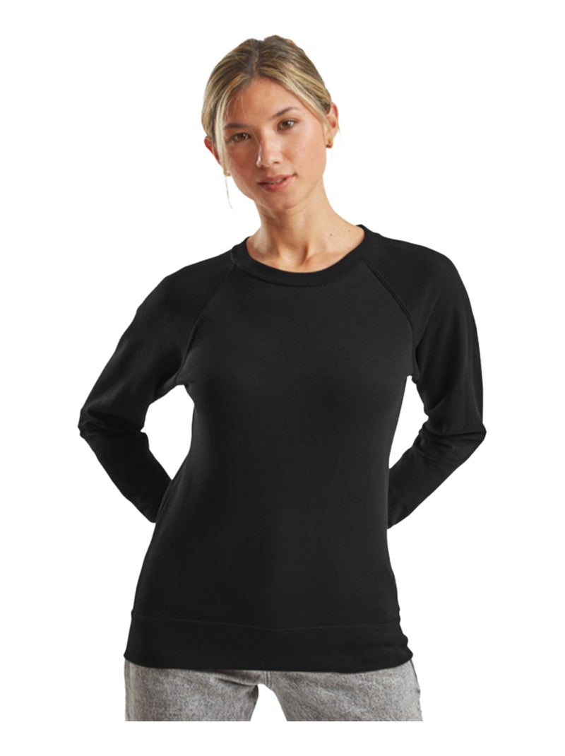 Fruit Of The Loom Sweat Raglan Sweat Col Rond Bleu Foncé Taille XL