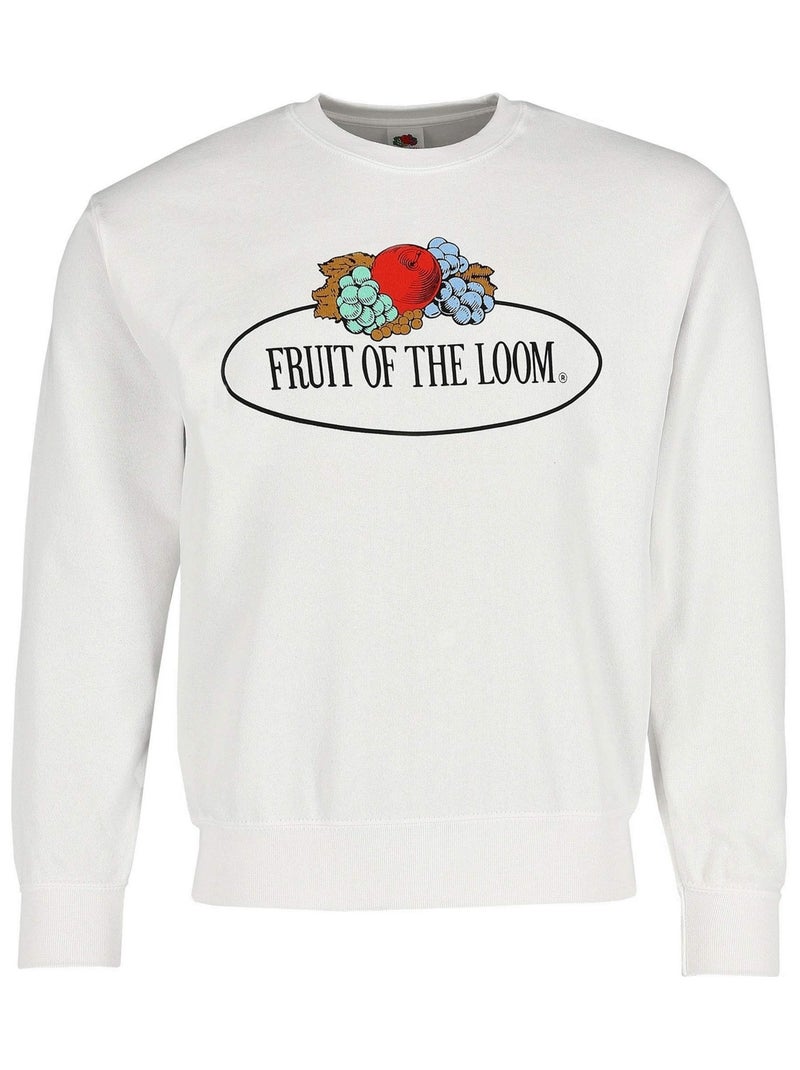 Fruit of the Loom - Sweat VINTAGE Blanc - Kiabi