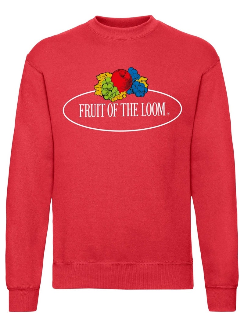 Fruit of the Loom - Sweat VINTAGE Rouge - Kiabi