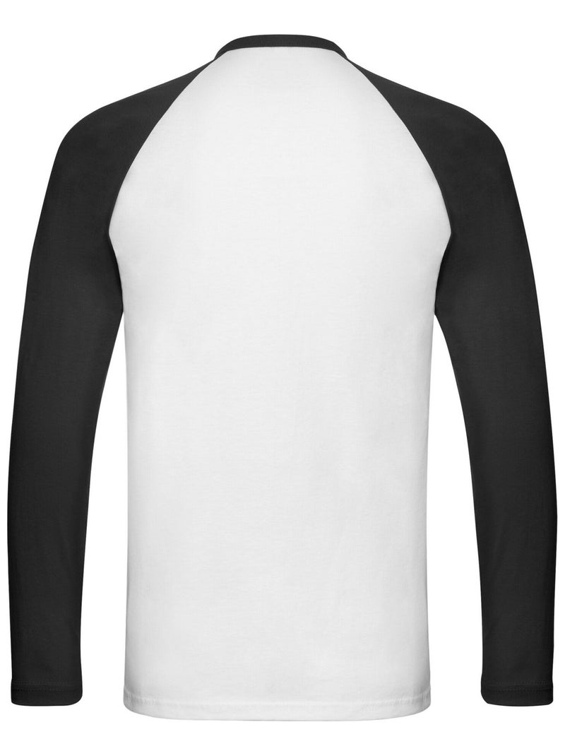 Fruit of the Loom - T-shirt BASEBALL Blanc Noir - Kiabi
