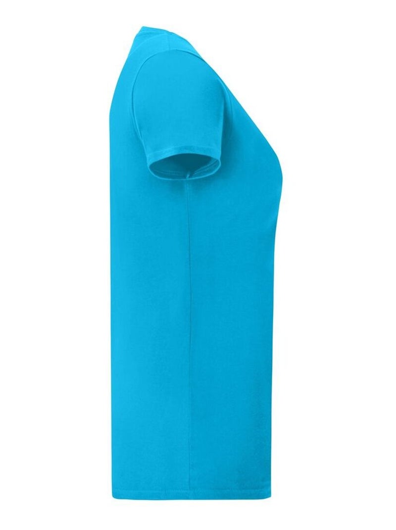 Fruit of the Loom - T-shirt ICONIC Bleu azur - Kiabi