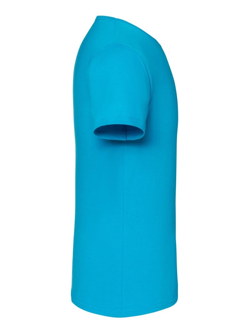 Fruit of the Loom - T-shirt ICONIC Bleu azur - Kiabi