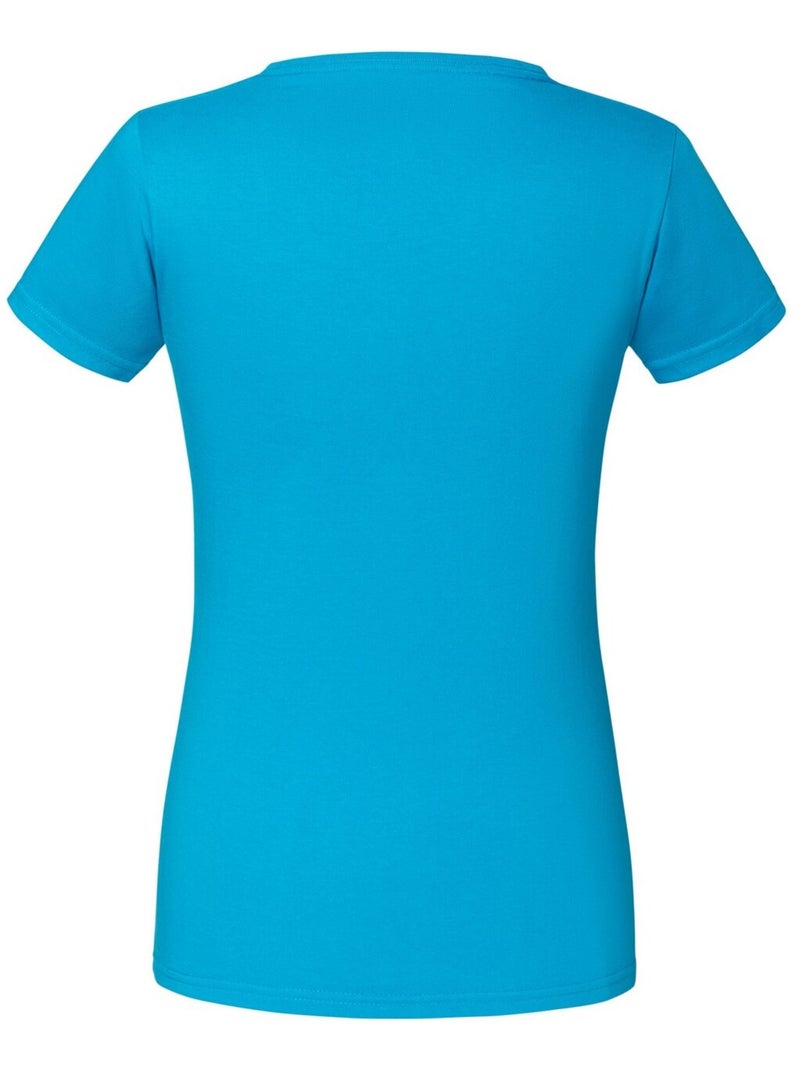 Fruit of the Loom - T-shirt ICONIC Bleu azur - Kiabi