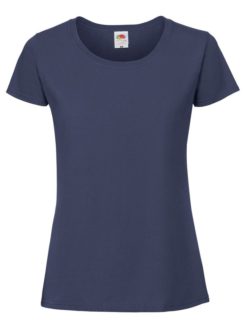 Fruit of the Loom - T-shirt ICONIC Bleu marine - Kiabi