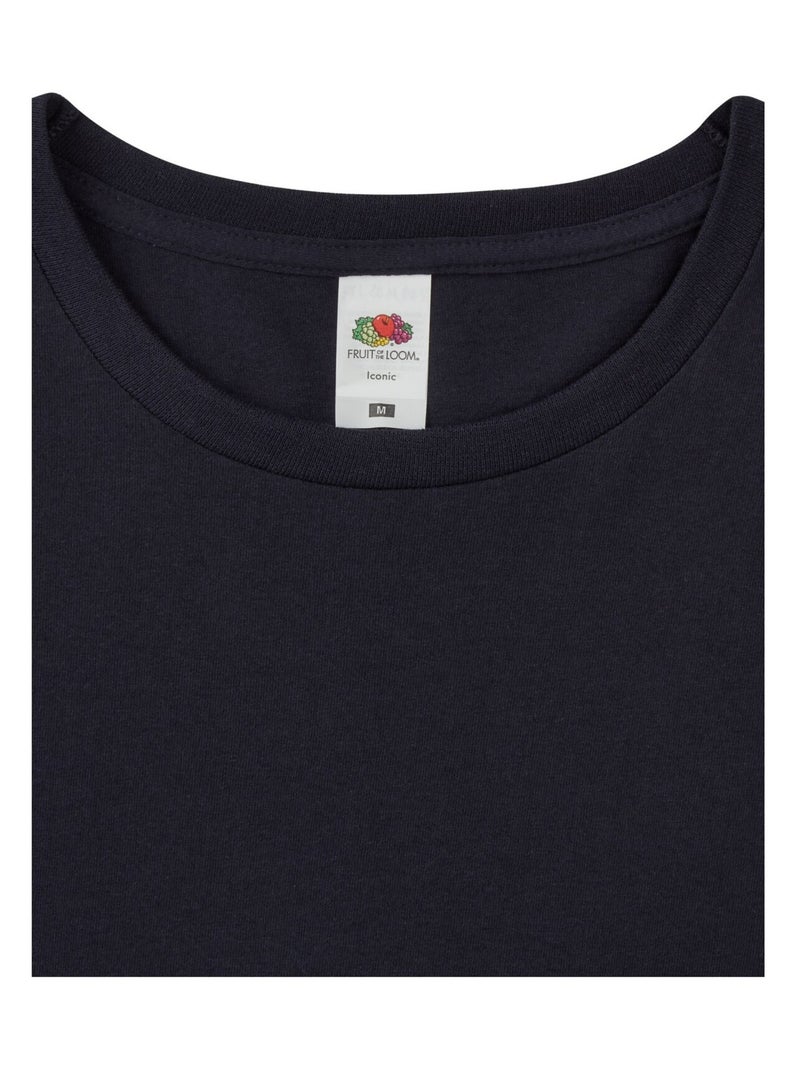 Fruit of the Loom - T-shirt ICONIC Bleu nuit - Kiabi