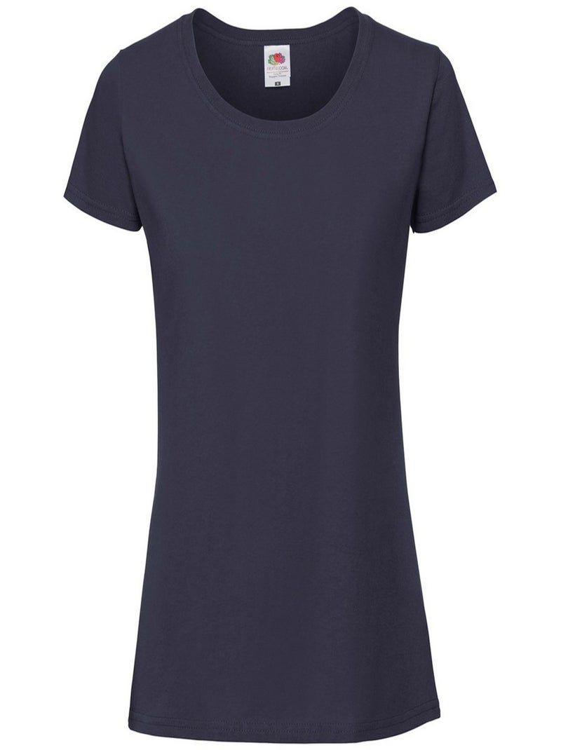 Fruit of the Loom - T-shirt ICONIC Bleu nuit - Kiabi