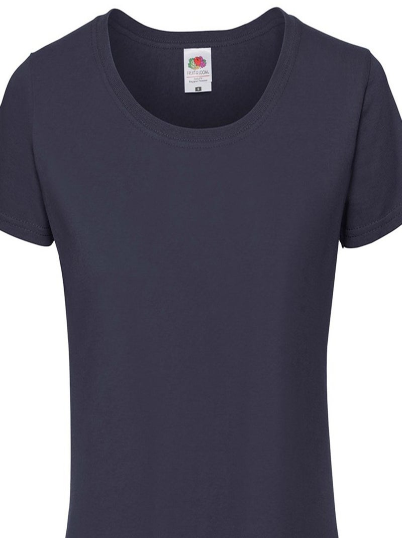 Fruit of the Loom - T-shirt ICONIC Bleu nuit - Kiabi