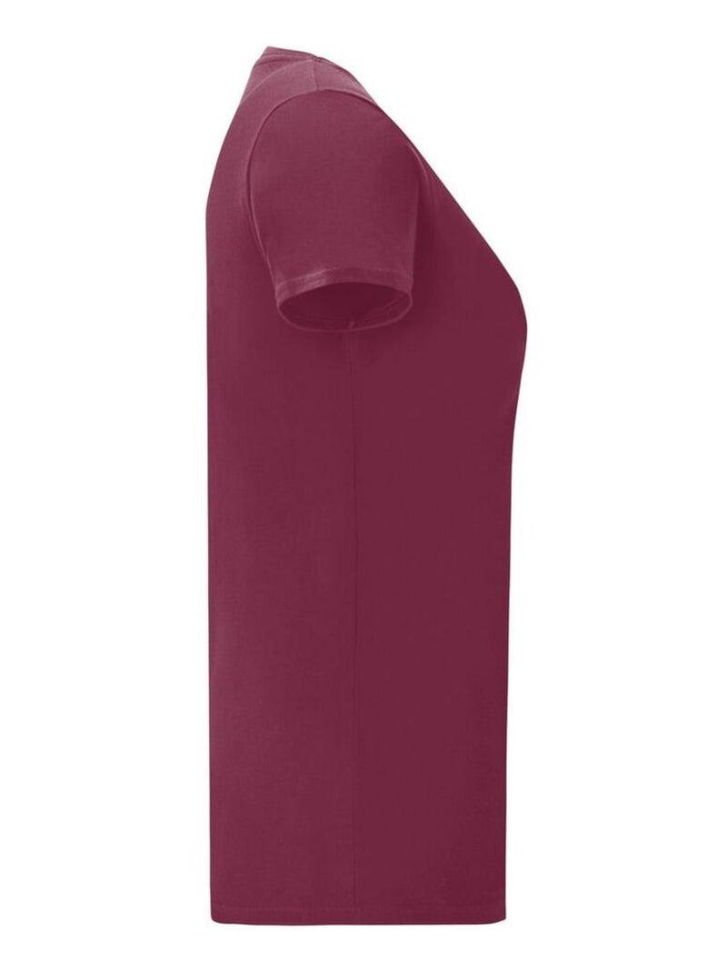 Fruit of the Loom - T-shirt ICONIC Bordeaux - Kiabi