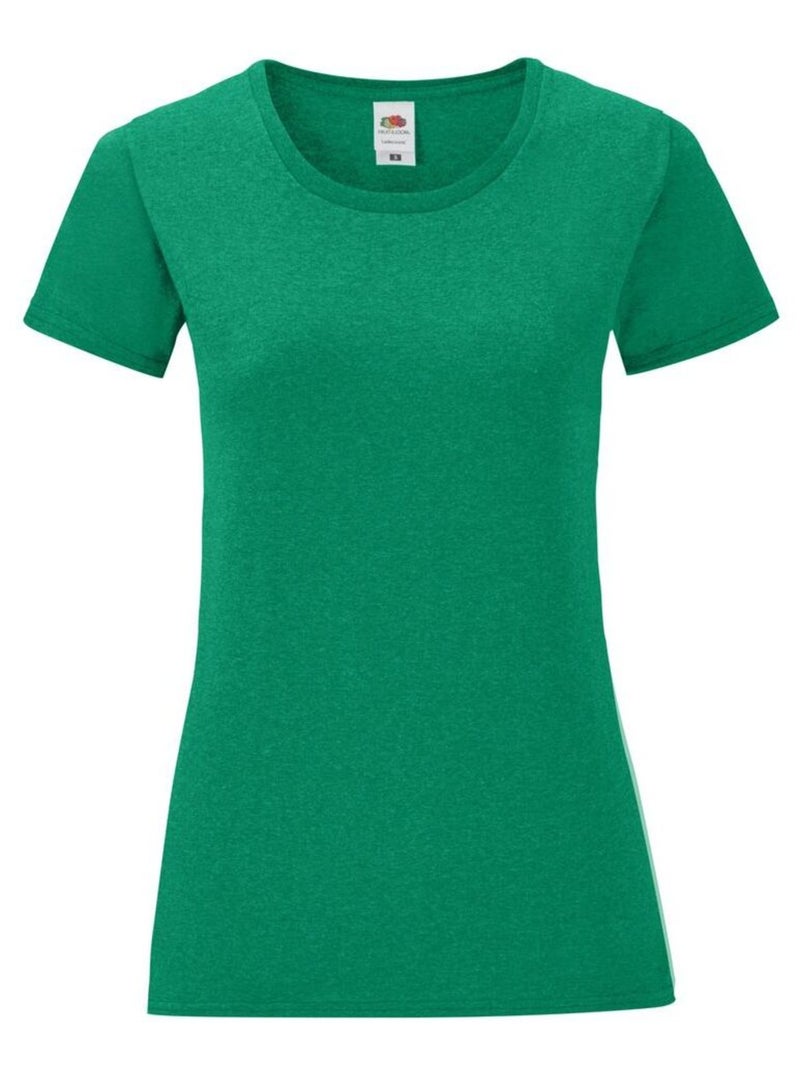 Fruit of the Loom - T-shirt ICONIC Bordeaux - Kiabi