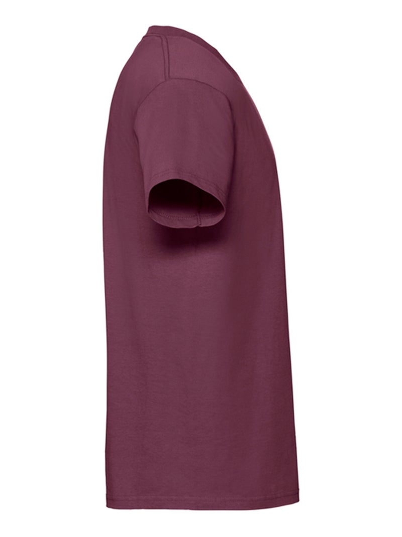 Fruit of the Loom - T-shirt ICONIC Bordeaux - Kiabi