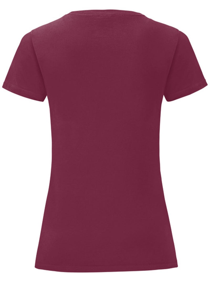 Fruit of the Loom - T-shirt ICONIC Bordeaux - Kiabi