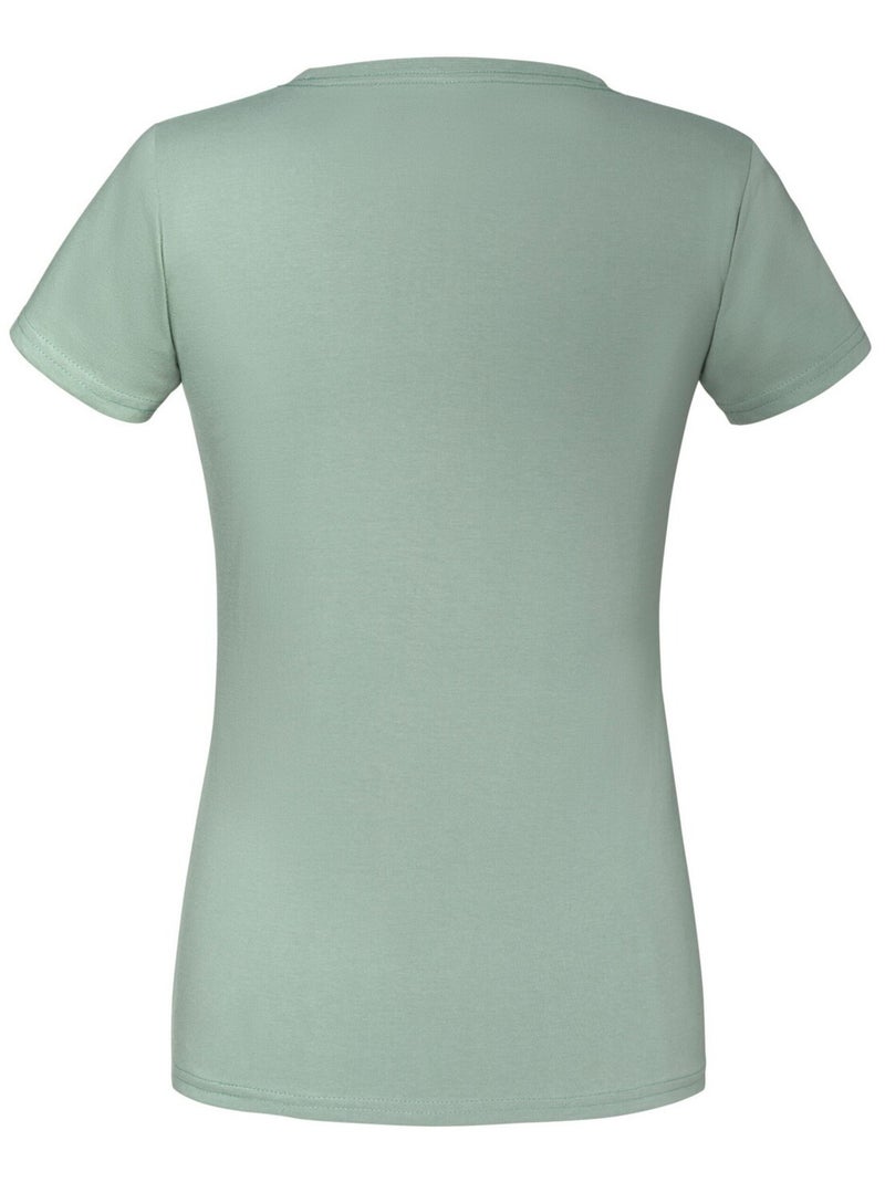 Fruit of the Loom - T-shirt ICONIC Gris Vert - Kiabi