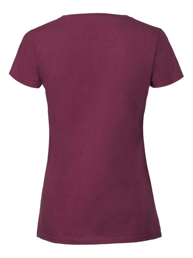 Fruit of the Loom - T-shirt ICONIC PREMIUM Bordeaux - Kiabi