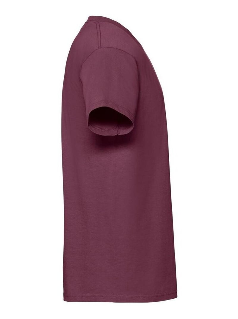 Fruit of the Loom - T-shirt ICONIC PREMIUM Bordeaux - Kiabi