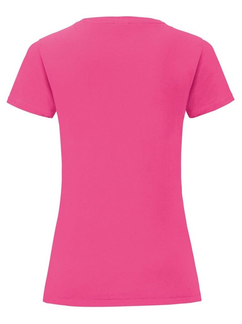 Fruit of the Loom - T-shirt ICONIC Rose fushia - Kiabi