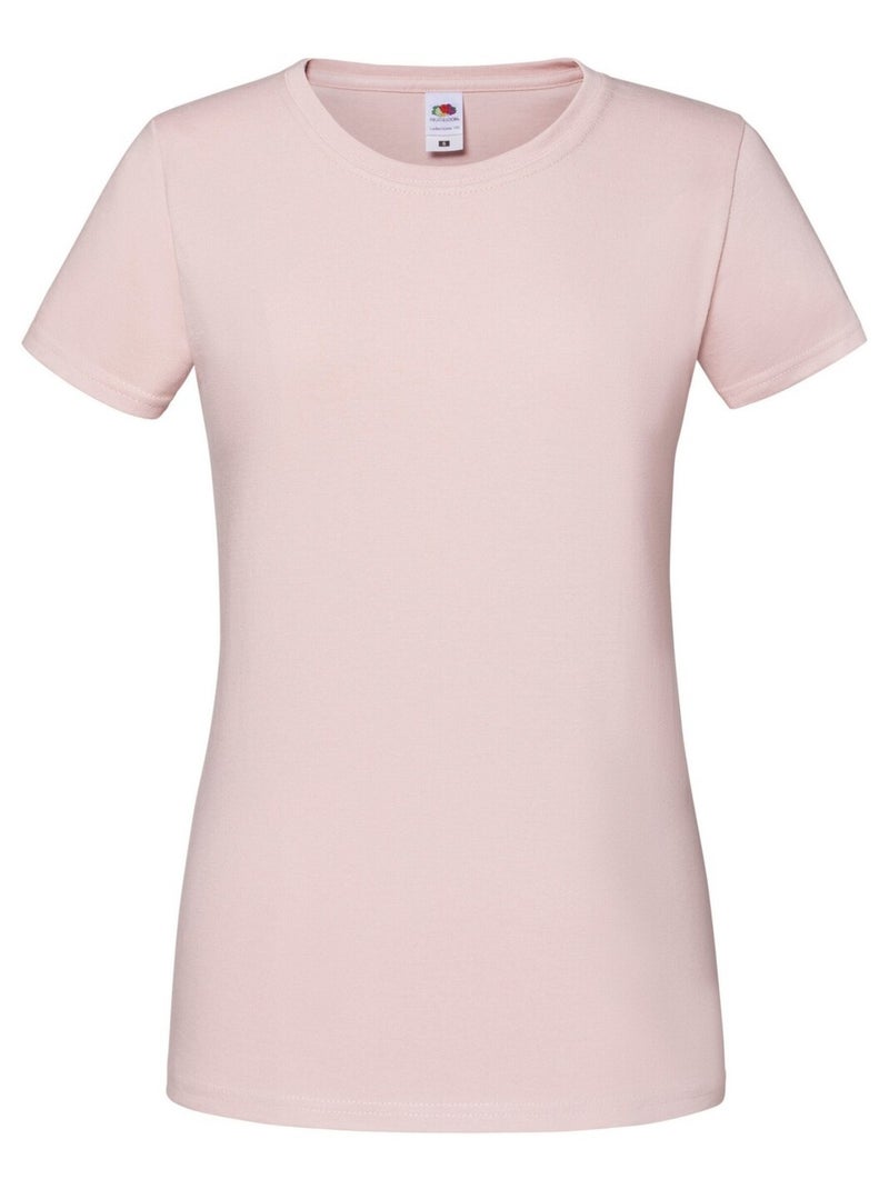 Fruit of the Loom - T-shirt ICONIC Rose pâle - Kiabi