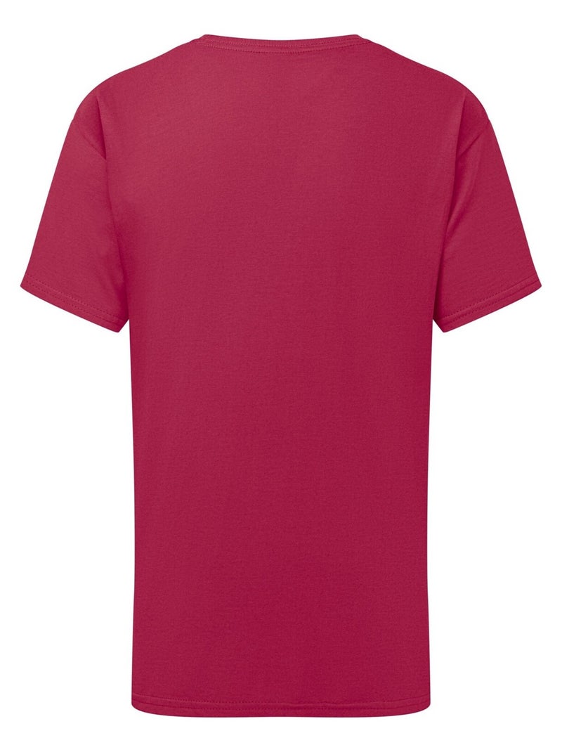 Fruit of the Loom - T-shirt ICONIC Rouge bordeaux - Kiabi