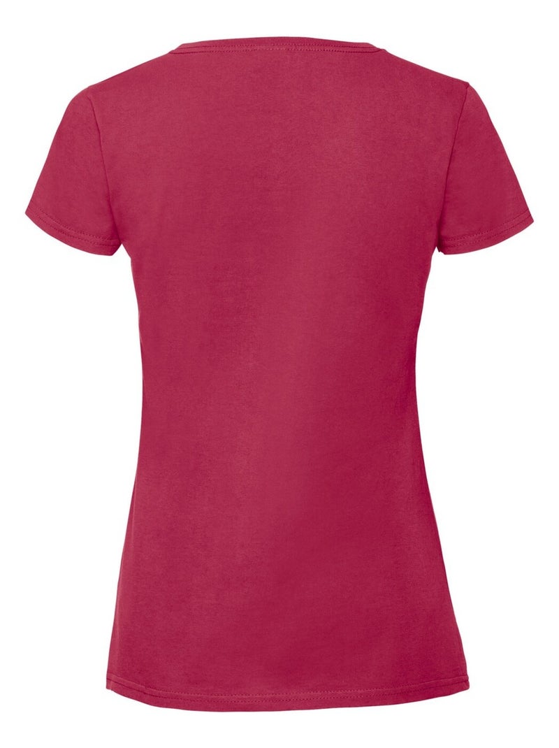 Fruit of the Loom - T-shirt ICONIC Rouge bordeaux - Kiabi